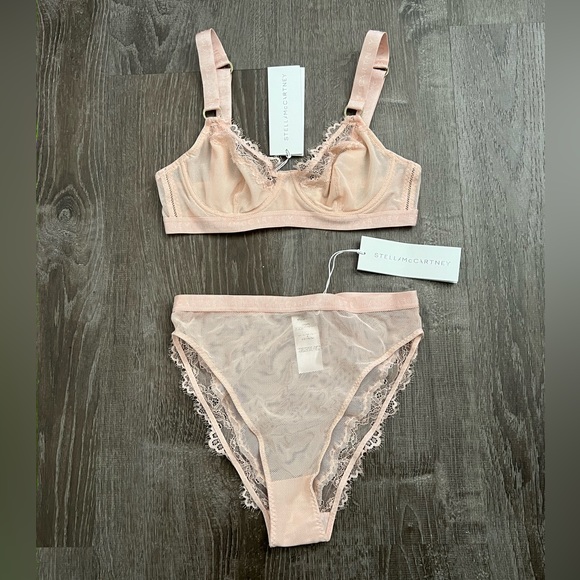 STELLA MCCARTNEY**Bea Treasuring Lace Trimmed 34B Bra & Sm. Underwear SET**$198 - Picture 2 of 8
